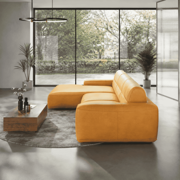 brown sofa in a room