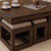 Coffee Table with Hidden Stools