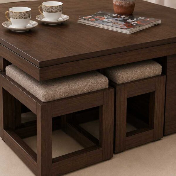 Coffee Table with Hidden Stools